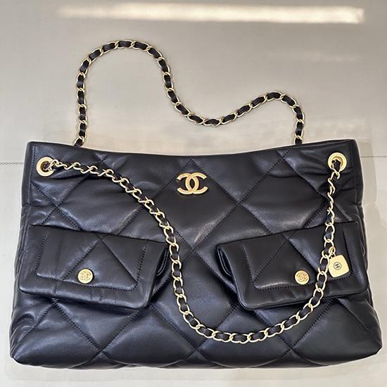 Chanel Shopping Bag Black AS5740