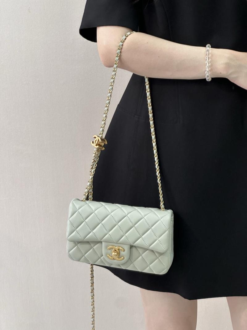 Chanel Small Flap Bag Light Green AS5759