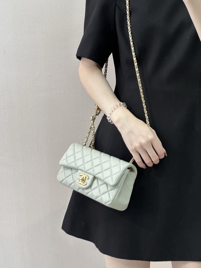 Chanel Small Flap Bag Light Green AS5759