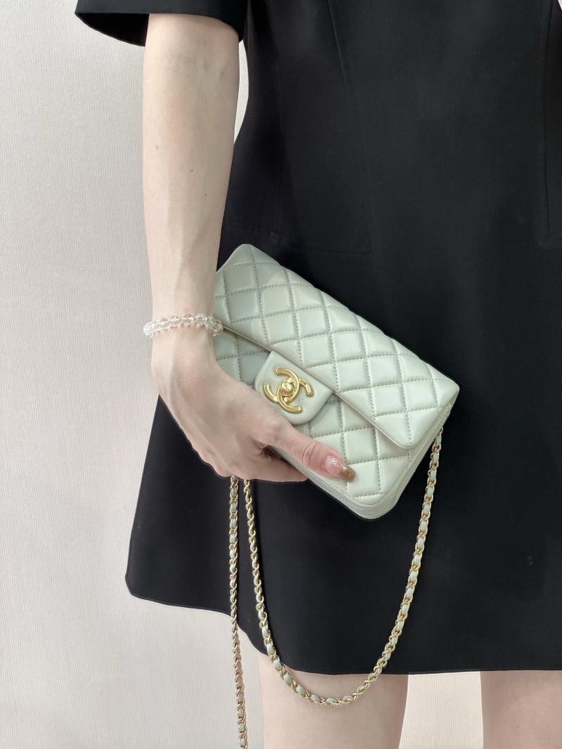 Chanel Small Flap Bag Light Green AS5759