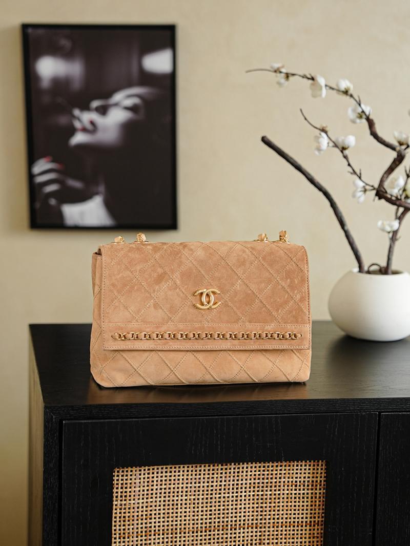 Chanel Suede Flap Bag CF26