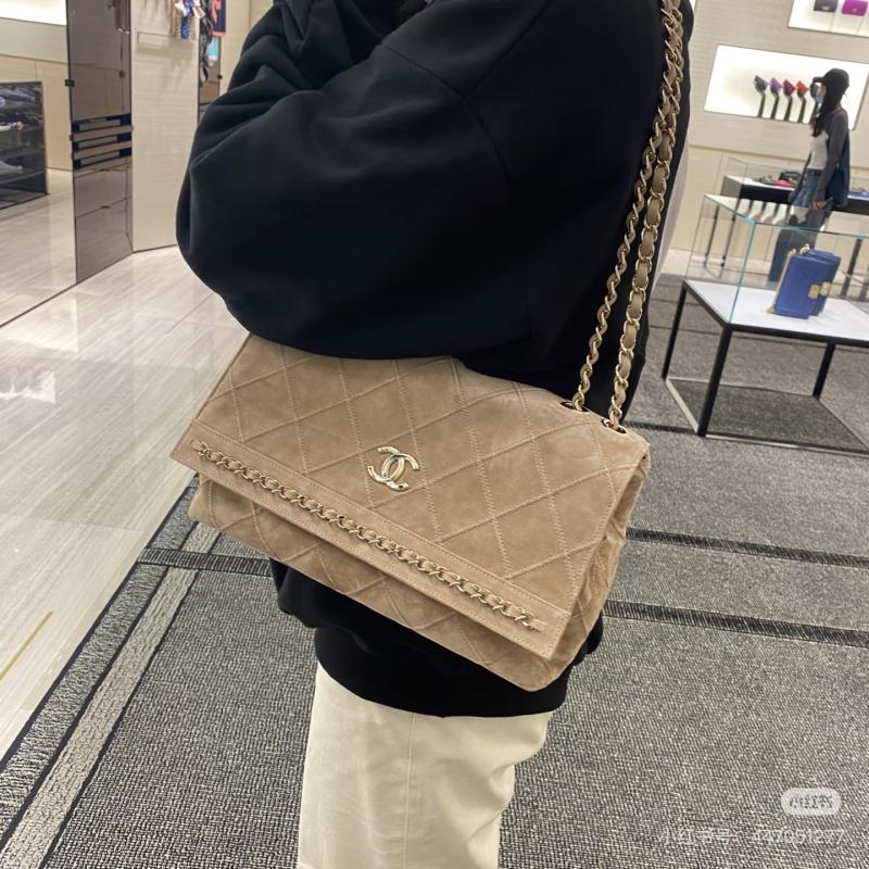 Chanel Suede Flap Bag CF26