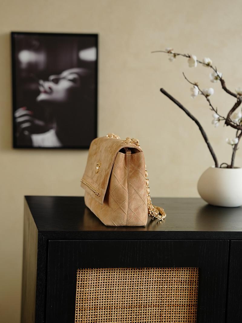 Chanel Suede Flap Bag CF26