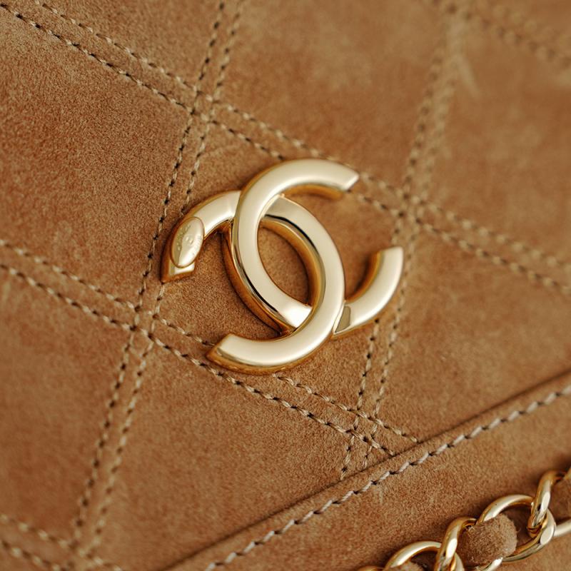 Chanel Suede Flap Bag CF26