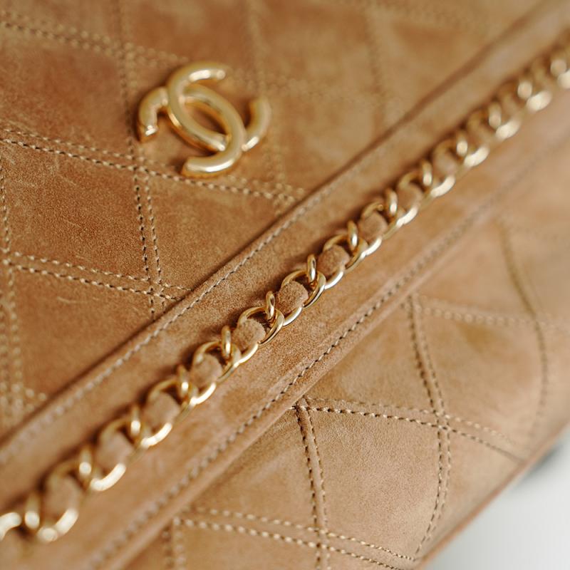 Chanel Suede Flap Bag CF26
