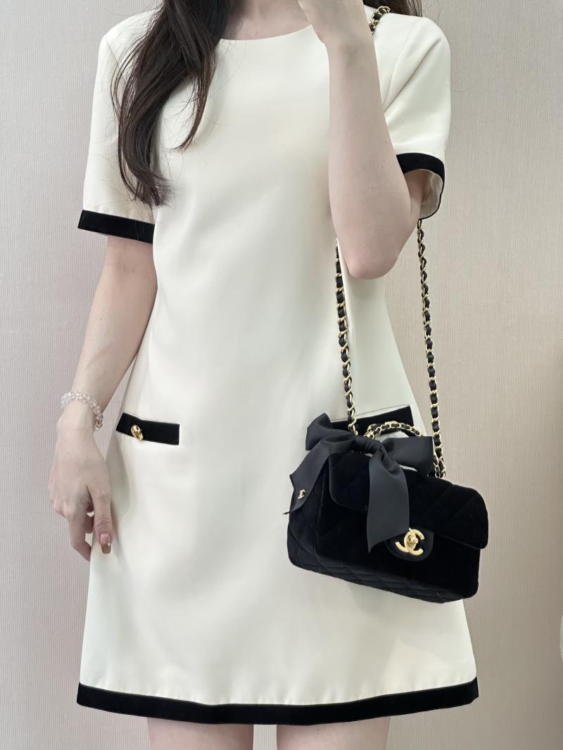 Chanel Velvet Mini Flap Bag Black AS5875