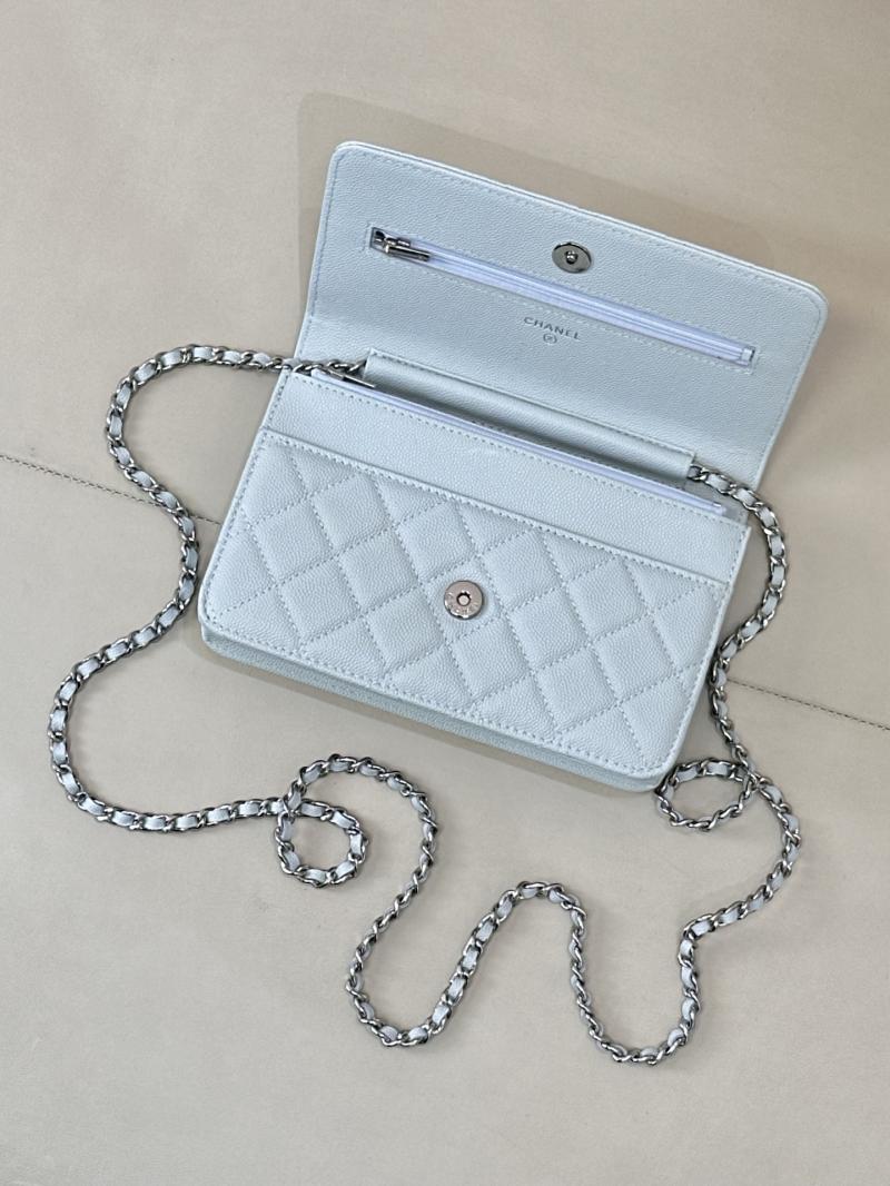 Chanel WOC Chain Wallet Blue AP3273