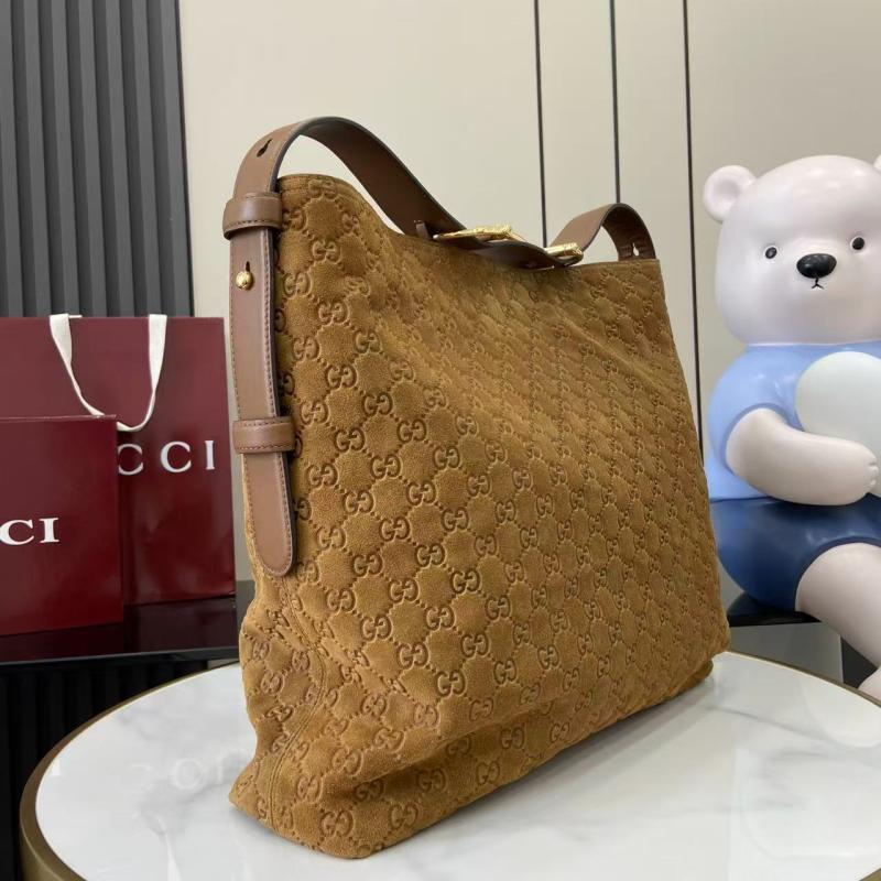 Gucci Beatrix large Suede tote bag Brown 850546