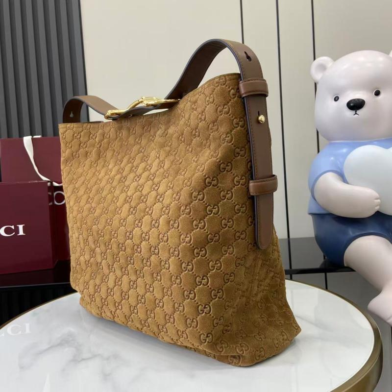 Gucci Beatrix large Suede tote bag Brown 850546