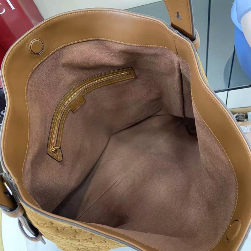 Gucci Beatrix large Suede tote bag Brown 850546