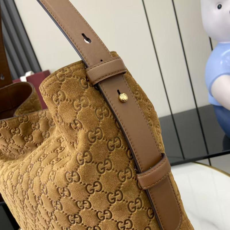 Gucci Beatrix large Suede tote bag Brown 850546