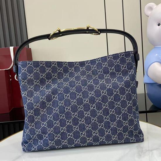 Gucci Beatrix medium Denim tote bag Blue 850926