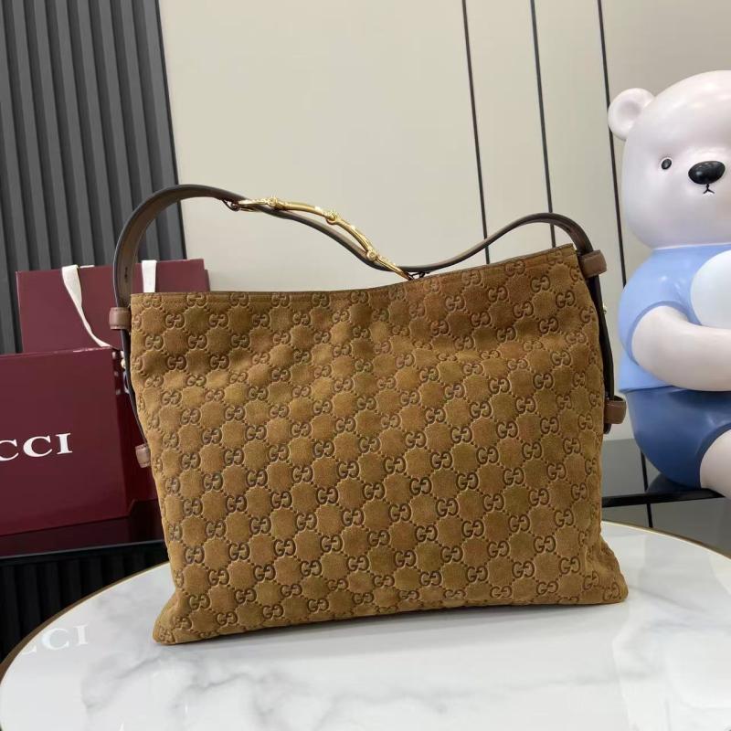 Gucci Beatrix medium Suede tote bag Brown 850926