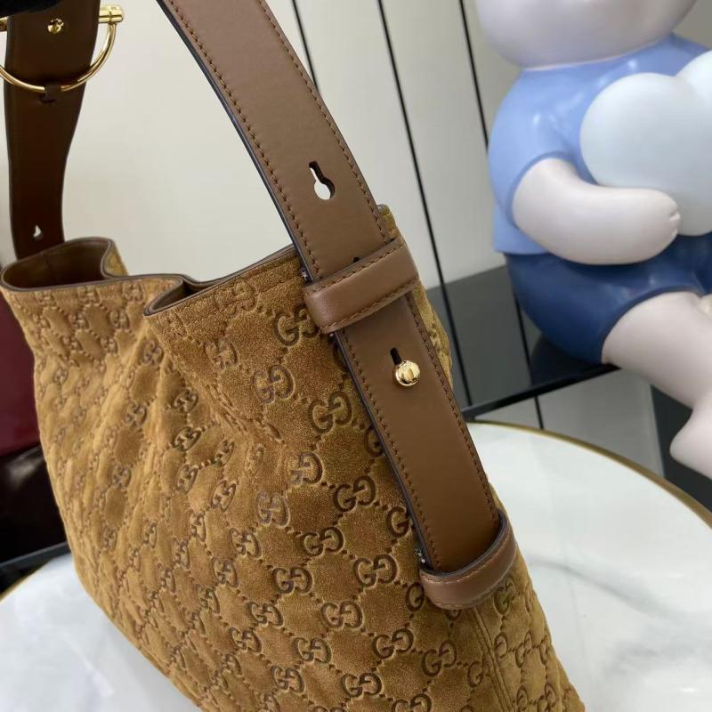 Gucci Beatrix medium Suede tote bag Brown 850926
