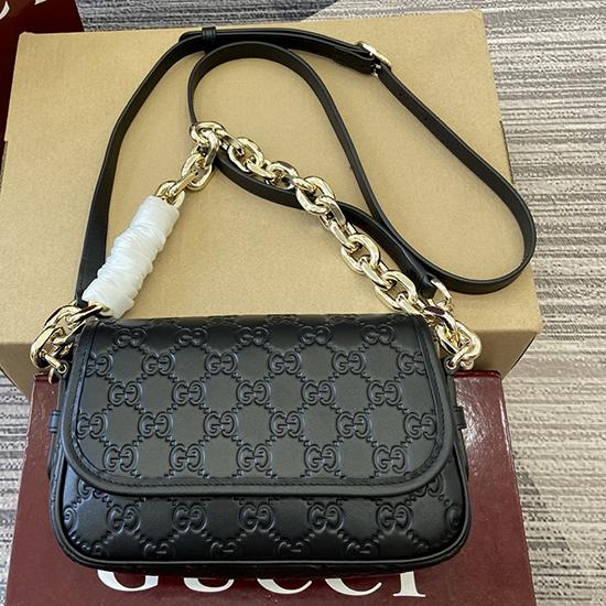 Gucci GG Emblem small shoulder bag Black 847448
