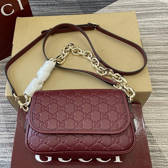 Gucci GG Emblem small shoulder bag Red 847448