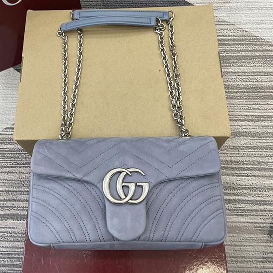 Gucci GG Marmont medium shoulder bag Blue 837267
