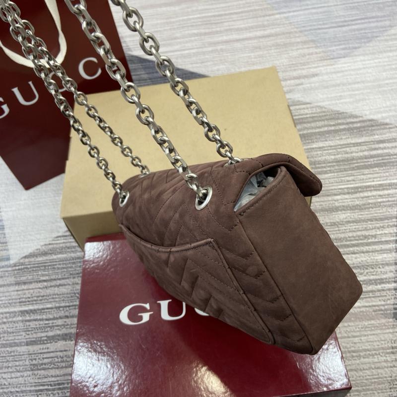 Gucci GG Marmont medium shoulder bag Dark Brown 837267