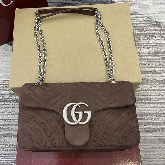 Gucci GG Marmont medium shoulder bag Dark Brown 837267
