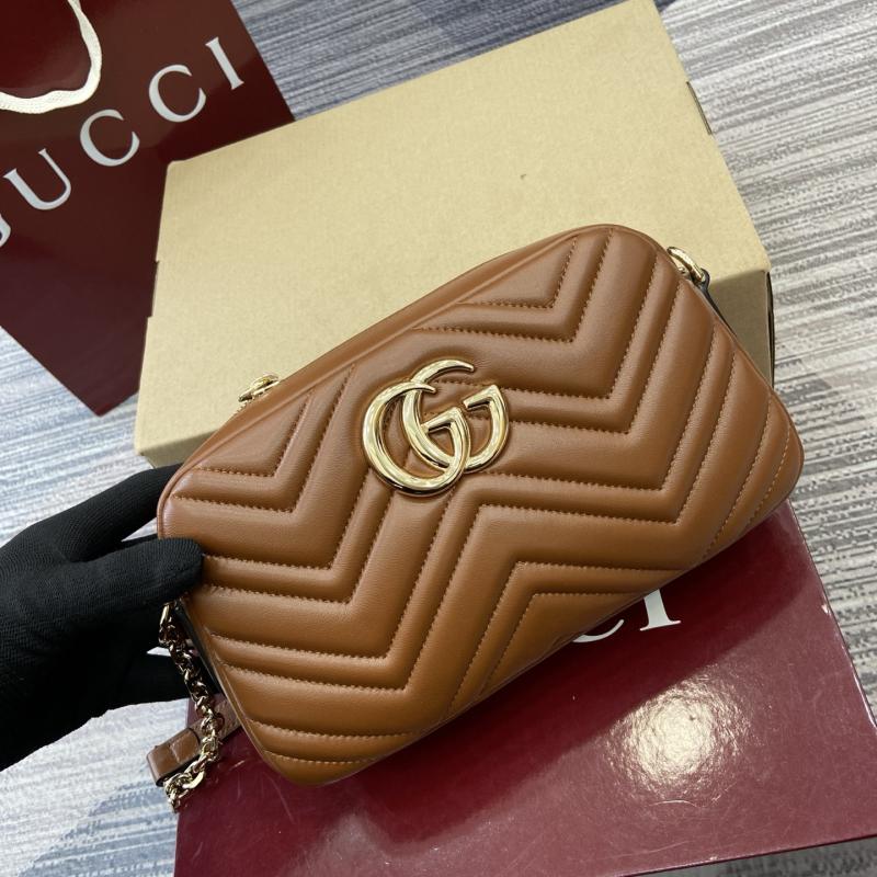Gucci GG Marmont small camera bag Brown 855273