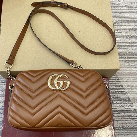 Gucci GG Marmont small camera bag Brown 855273