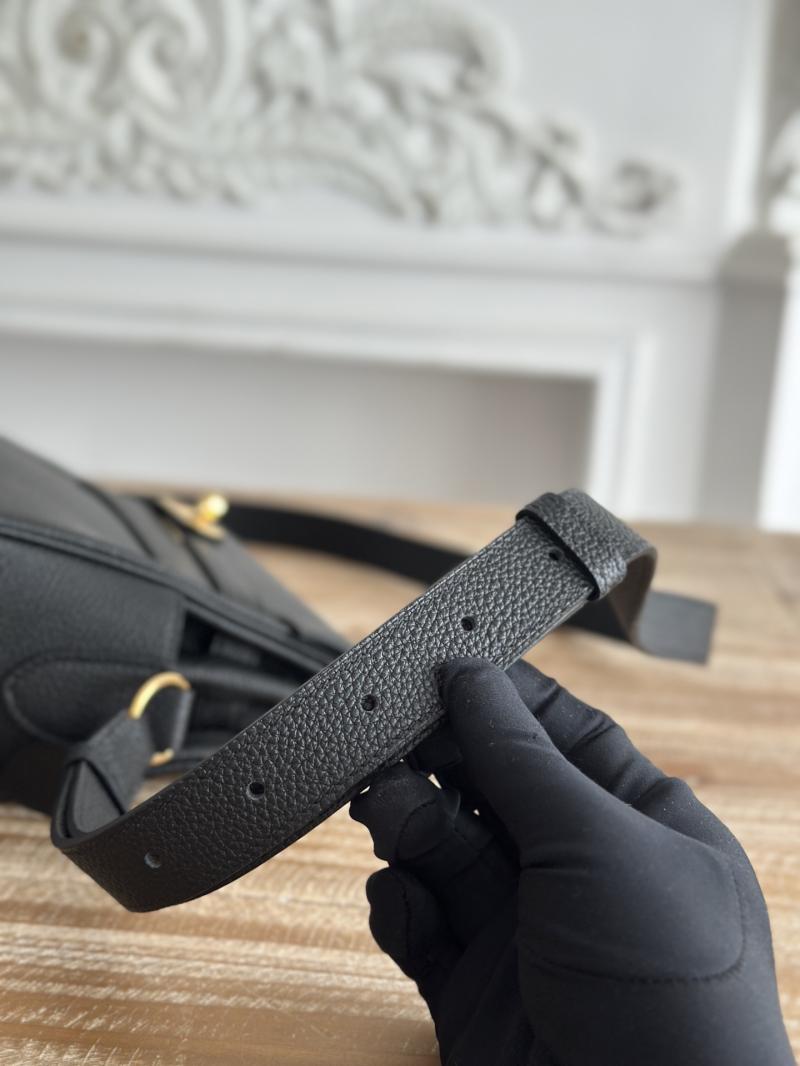 Hermes Kelly Messenger Bag Black with Gold HM1030