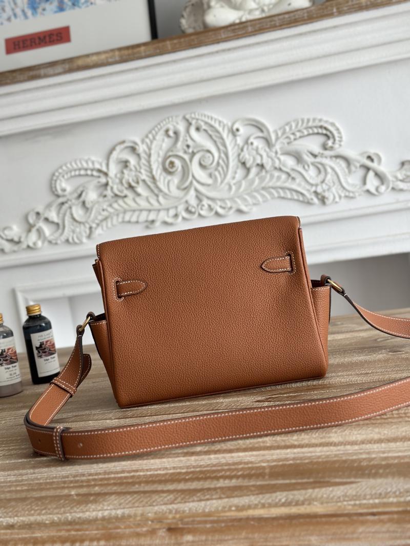 Hermes Kelly Messenger Bag Brown with Gold HM1030