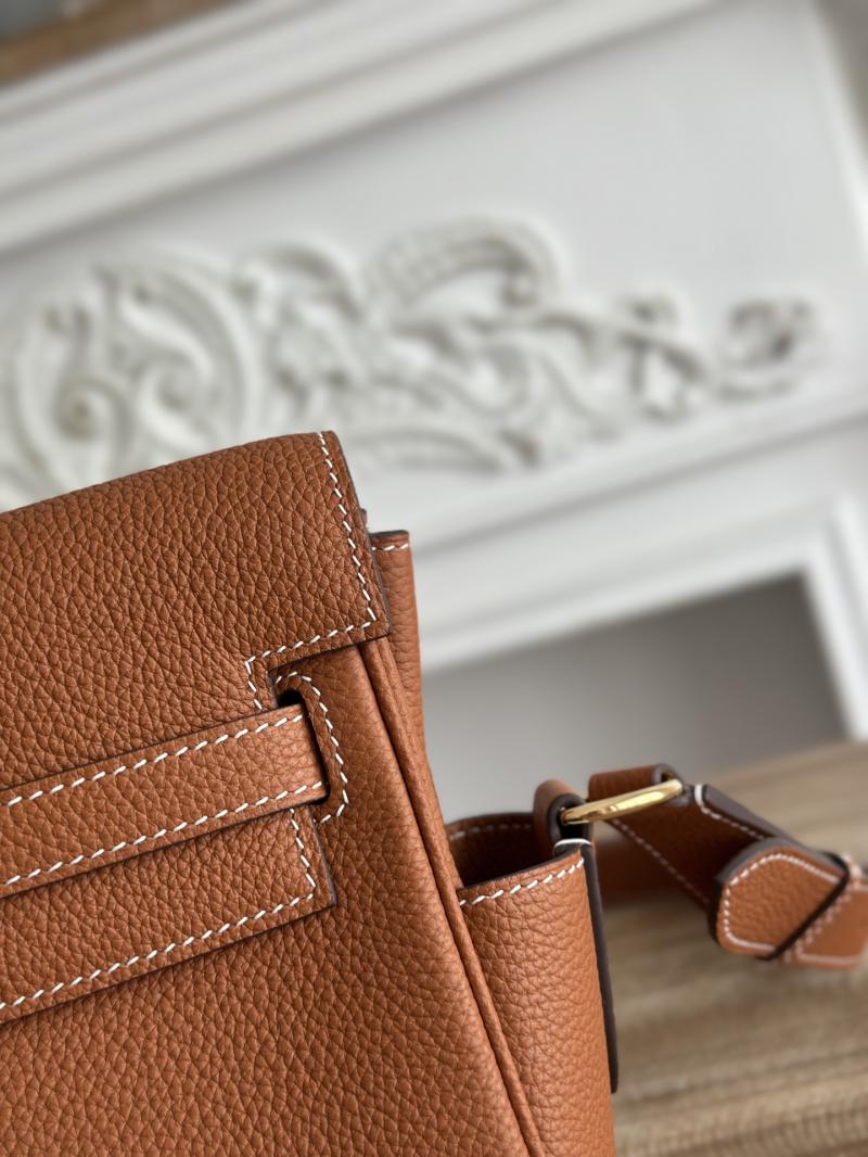 Hermes Kelly Messenger Bag Brown with Gold HM1030