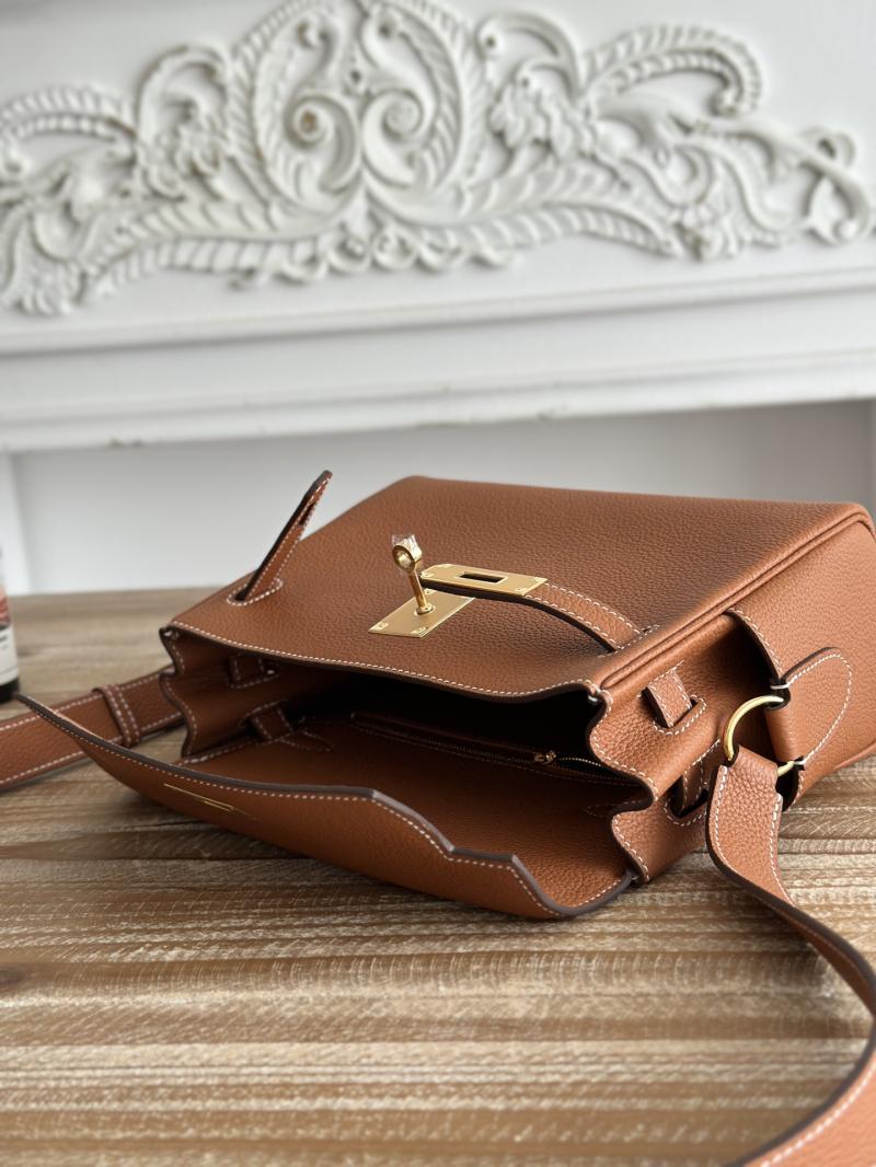 Hermes Kelly Messenger Bag Brown with Gold HM1030