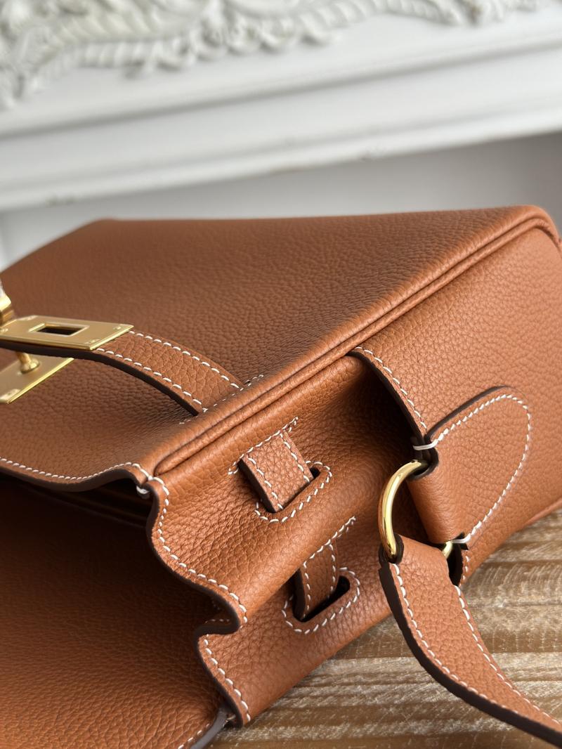 Hermes Kelly Messenger Bag Brown with Gold HM1030