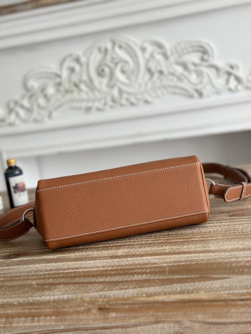 Hermes Kelly Messenger Bag Brown with Silver HM1030