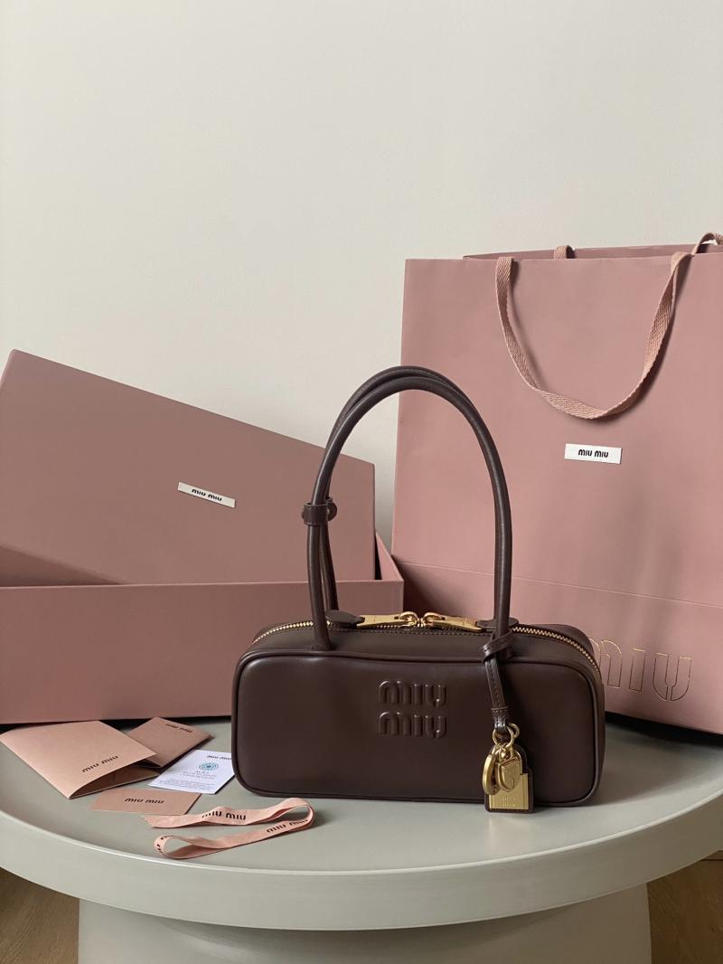 Miu Miu Beau leather Bag Briarwood 5BB173