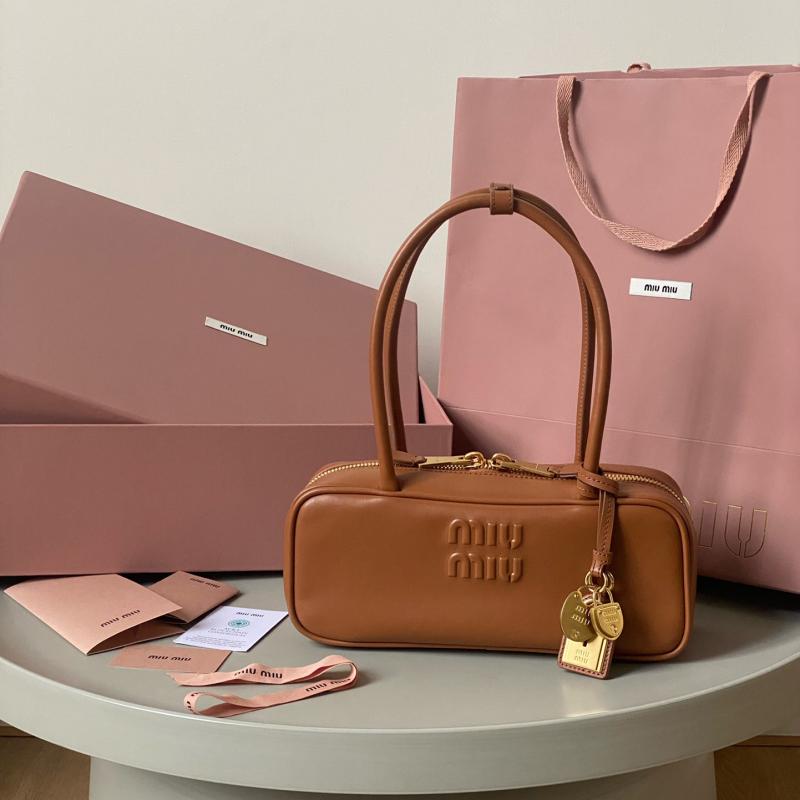 Miu Miu Beau leather Bag Cognac 5BB173