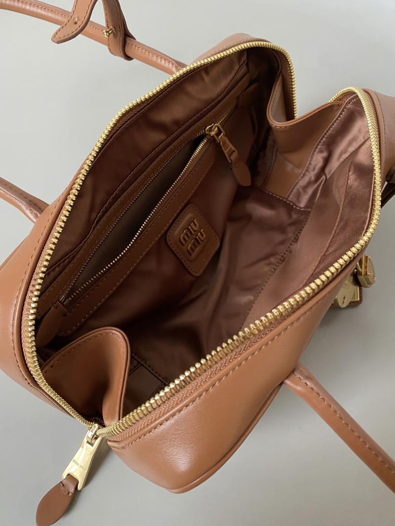 Miu Miu Beau leather Bag Cognac 5BB173