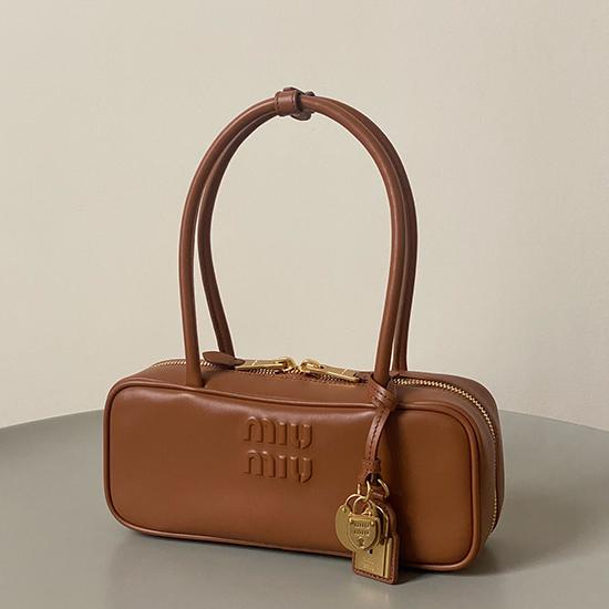 Miu Miu Beau leather Bag Cognac 5BB173