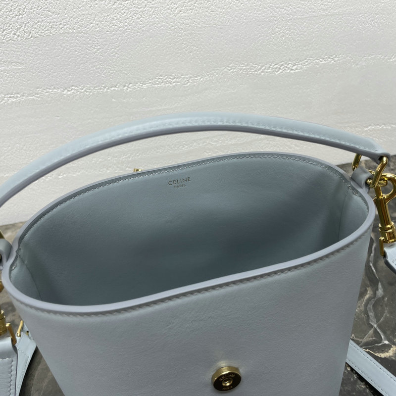 Small Celine Bucket Louise Bag Blue 119173