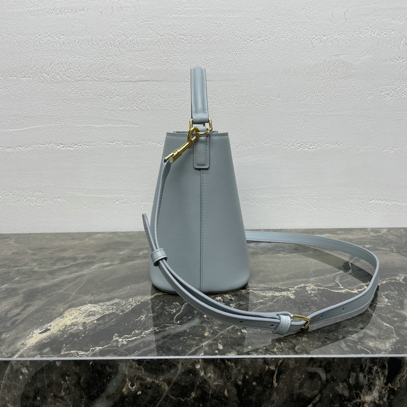 Small Celine Bucket Louise Bag Blue 119173