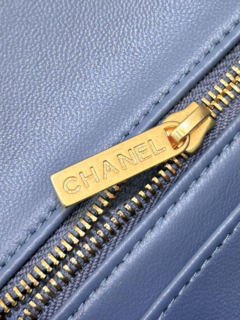 Small Chanel Lambskin Flap Bag Grey AS1787