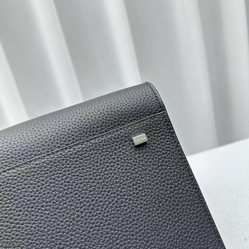 The Row Grain Leather Margaux 15 Bag Black T1831