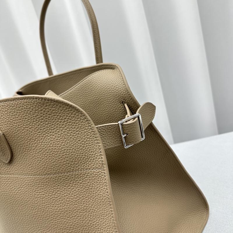 The Row Grain Leather Margaux 15 Bag Grey T1831