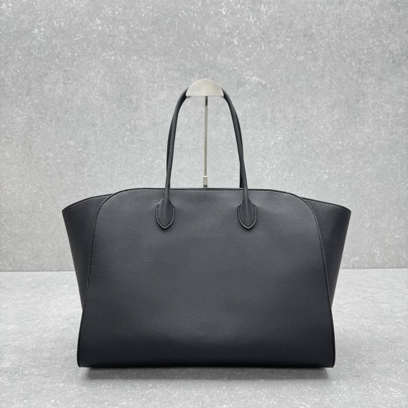 The Row Marlo 17 Grain Leather Bag Black T1895