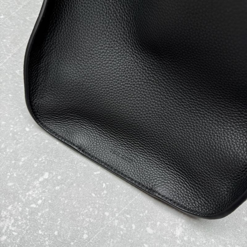 The Row Marlo 17 Grain Leather Bag Black T1895