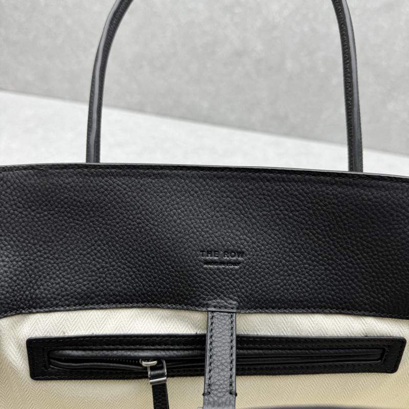 The Row Marlo 17 Grain Leather Bag Black T1895
