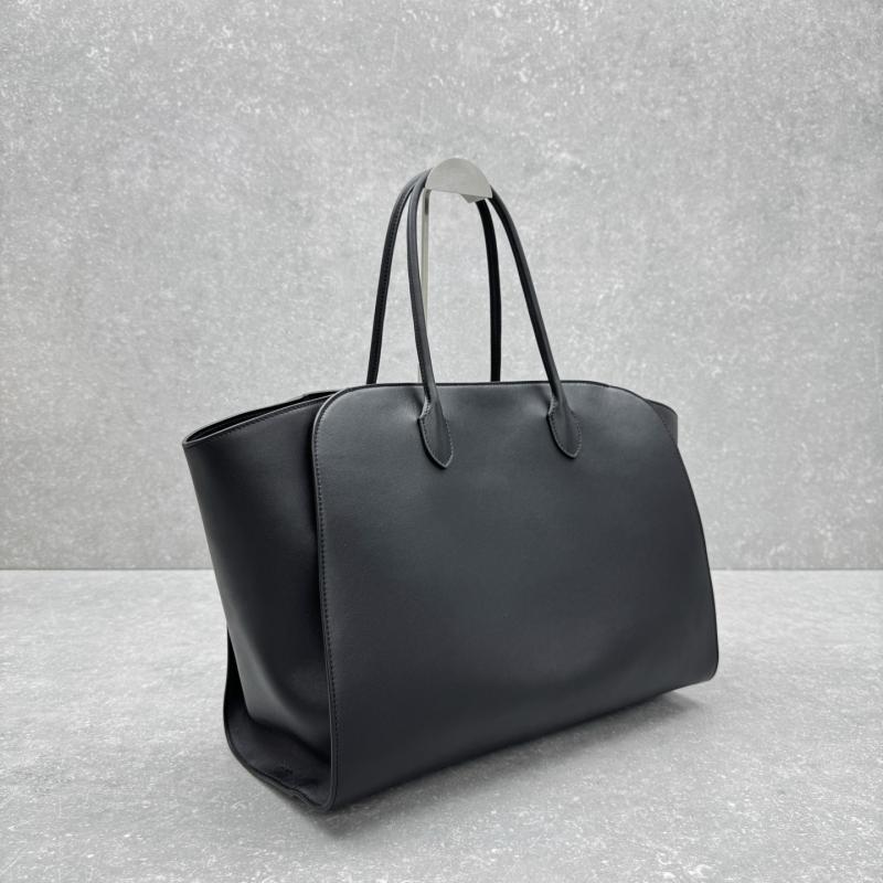 The Row Marlo 17 Smooth Leather Bag Black T1895
