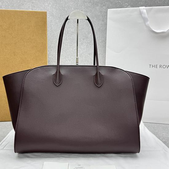 The Row Marlo 17 Smooth Leather Bag Coffee T1895 The Row Marlo 17 Smooth Leather Bag Coffee T1895