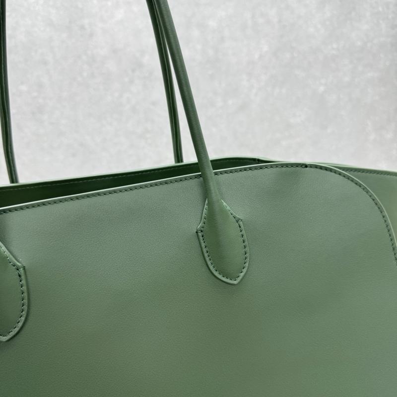 The Row Marlo 17 Smooth Leather Bag Green T1895