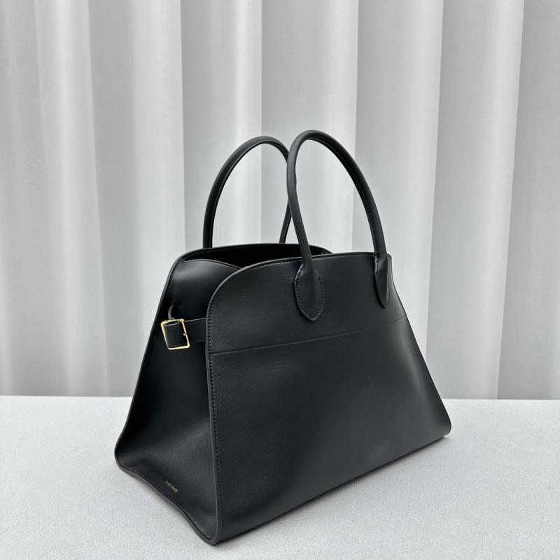 The Row Smooth Leather Margaux 15 Bag Black T1831