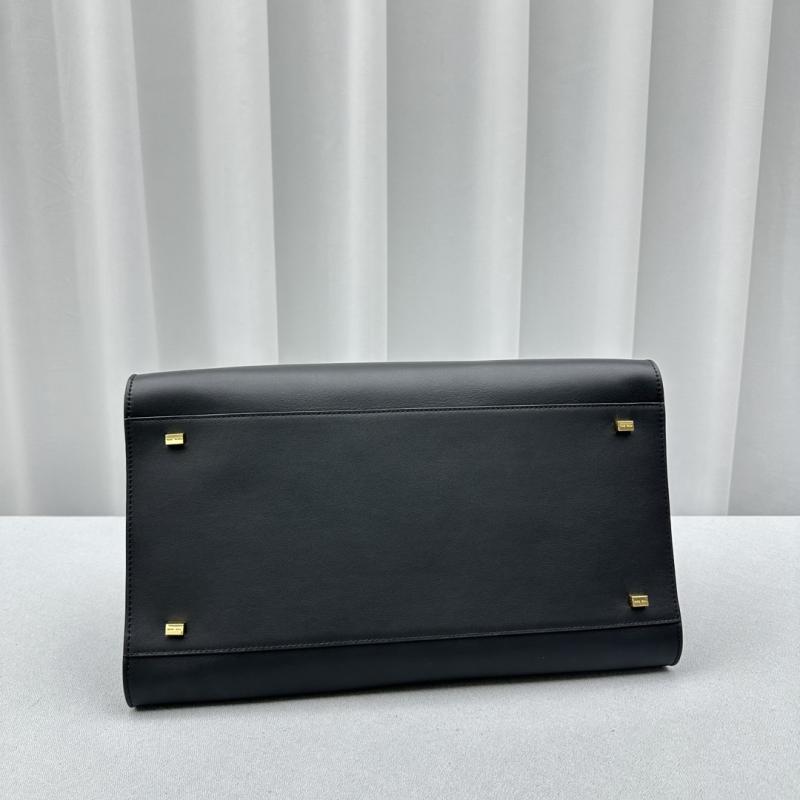 The Row Smooth Leather Margaux 15 Bag Black T1831