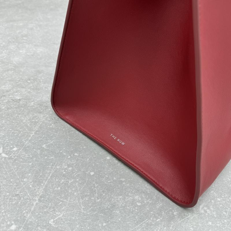 The Row Smooth Leather Margaux 15 Bag Red T1831