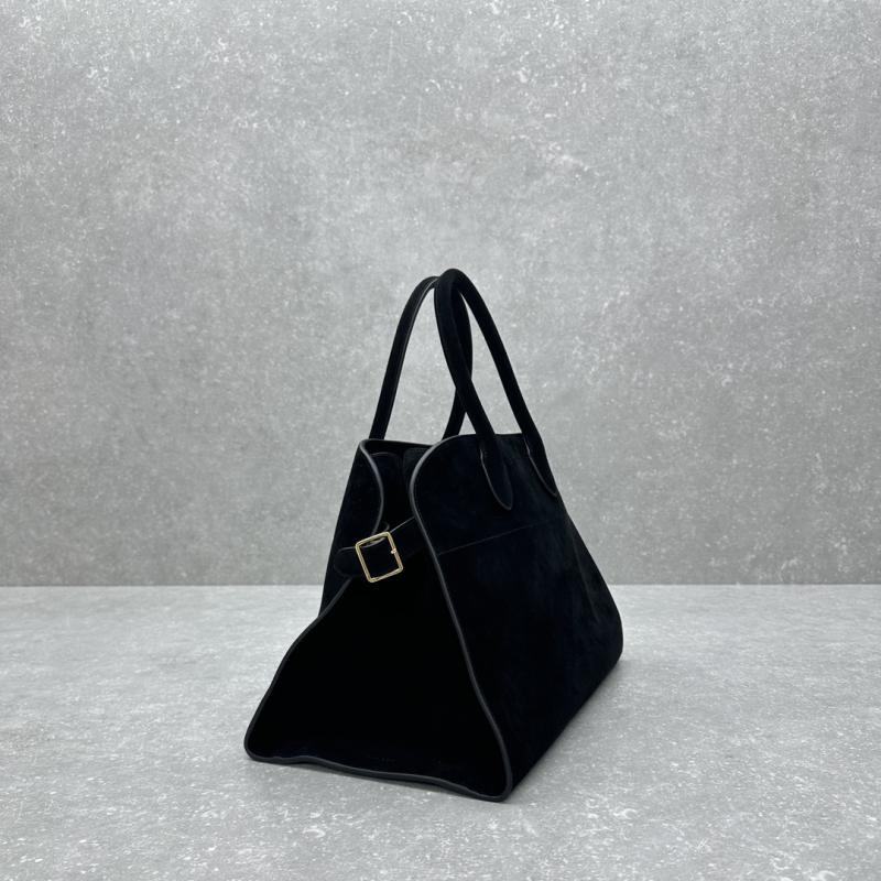 The Row Suede Margaux 15 Bag Black T1831